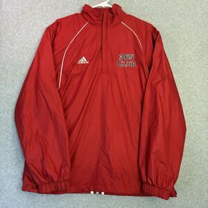 Adidas 365 Club Red Windbreaker Pullover Jacket Mens Size S Lightweight